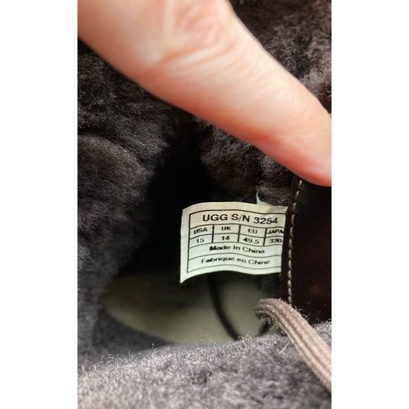 Ugg Australia leather butte shearling lined brown wool plaid snow boots - Picture 12 of 13